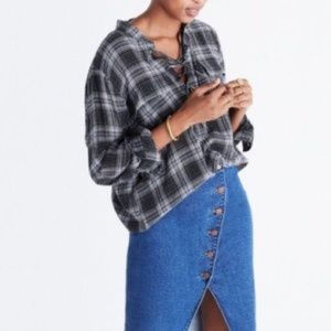 Madewell Plaid Pullover Shirt